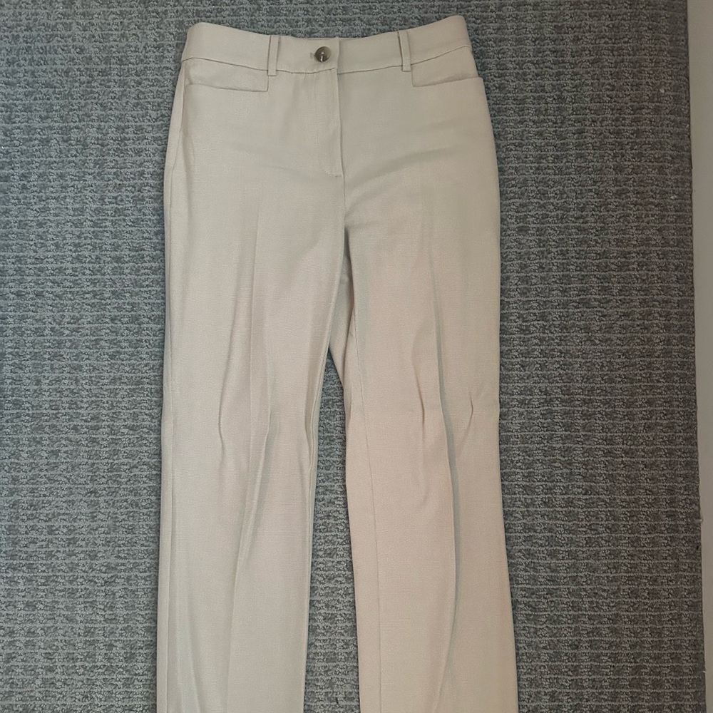 LOFT Cream Straight Leg Women's Pants